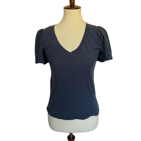 Nation LTD Darcie Flutter Sleeve V-Neck Top - Picture 1 of 3